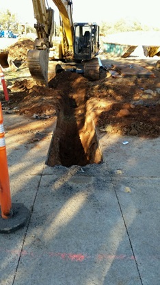 A fire hydrant that is in the street.